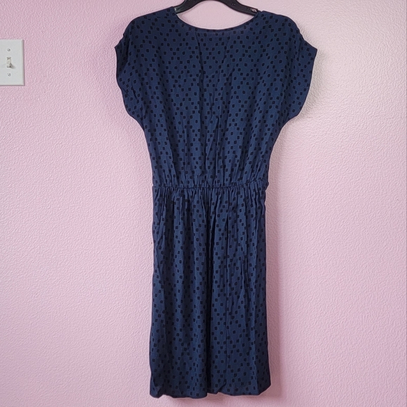 MADEWELL Wrap front dress in brushstroke/ XS. - Picture 2 of 10